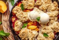 Golden Skillet Peach Cobbler