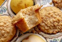 Golden Pear Crumb Muffins