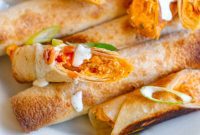 Crispy Buffalo Chicken Taquitos