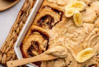 Spiced Banana Swirls with Peanut Butter Cream Cheese Delight