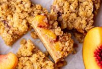 Golden Peach and Toasted Butter Crumble Bars