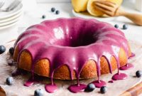 Velvet Lemon Ricotta with Bursting Blueberry Glaze