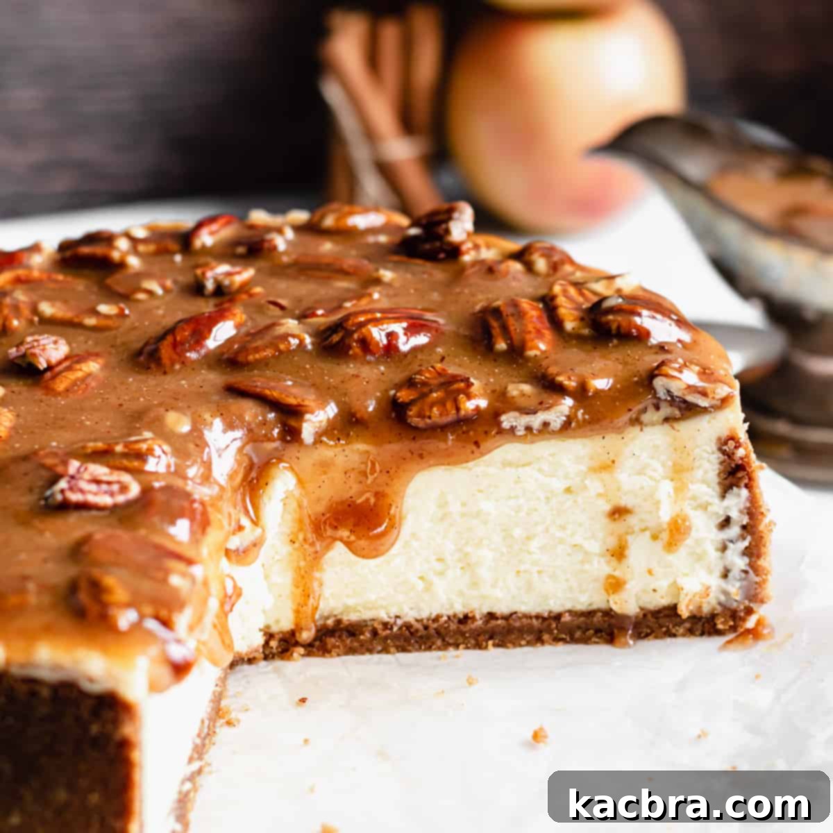Decadent Caramel Pecan Cheesecake 1 featured 3099