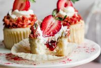 Double Strawberry Crunch Cupcakes
