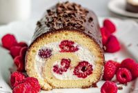 Raspberry and Vanilla Swirl Cake with Decadent Chocolate Ganache