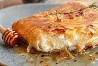 Phyllo Feta with Chili Honey Glaze