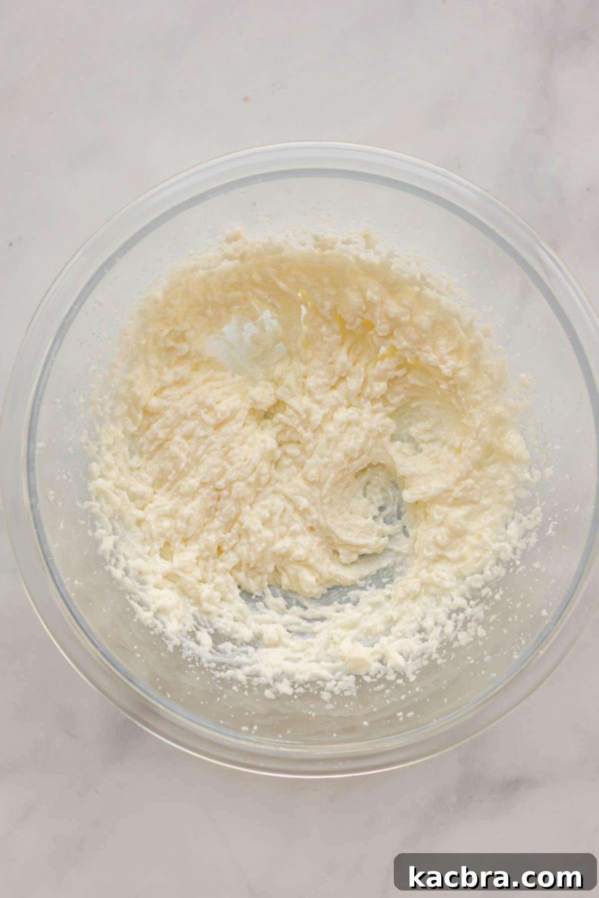 Crimson Kissed Almond Delight 6 Creamed butter, sugar, and oil in a mixing bowl, light and fluffy.