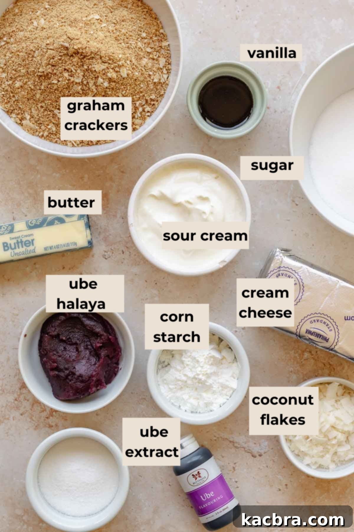 Ingredients for use cheesecake.