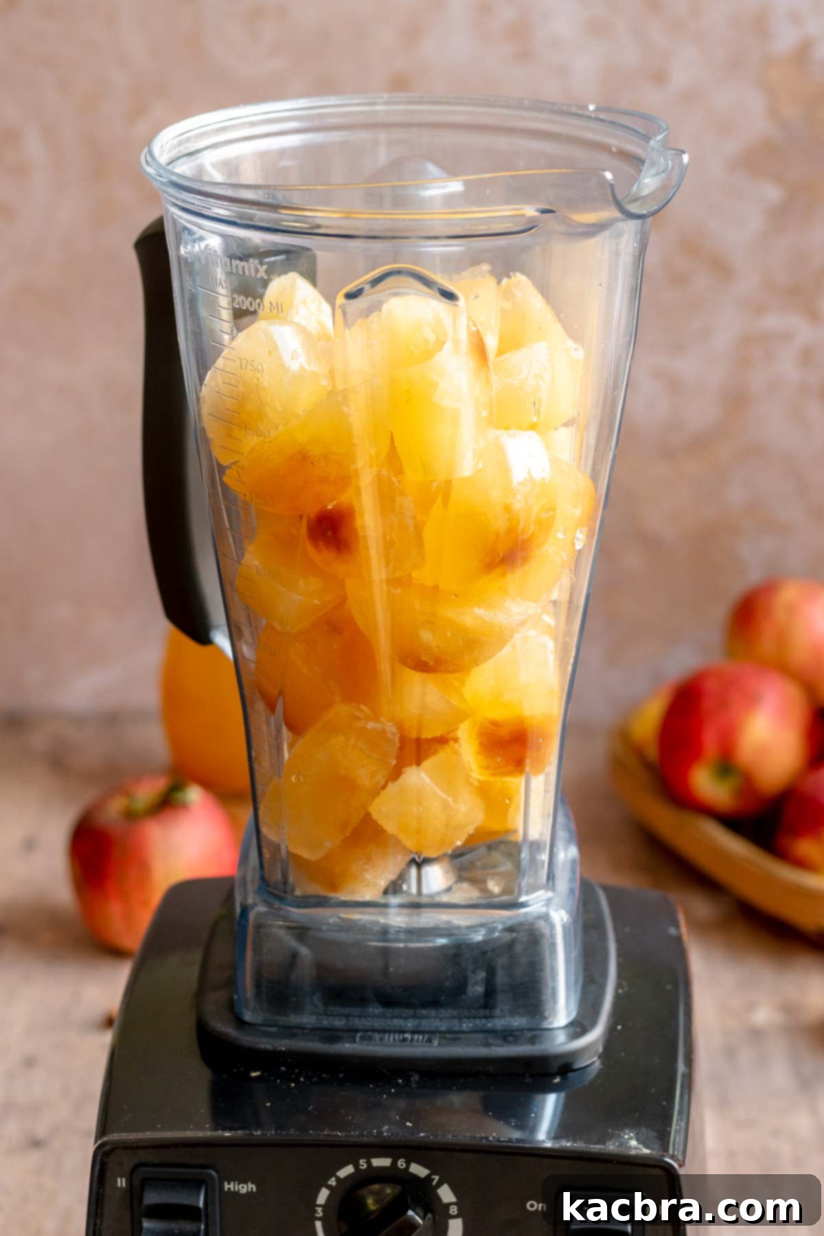 Spiced Apple Slush: Customize Your Cool 7 Apple cider ice cubes in a blender.