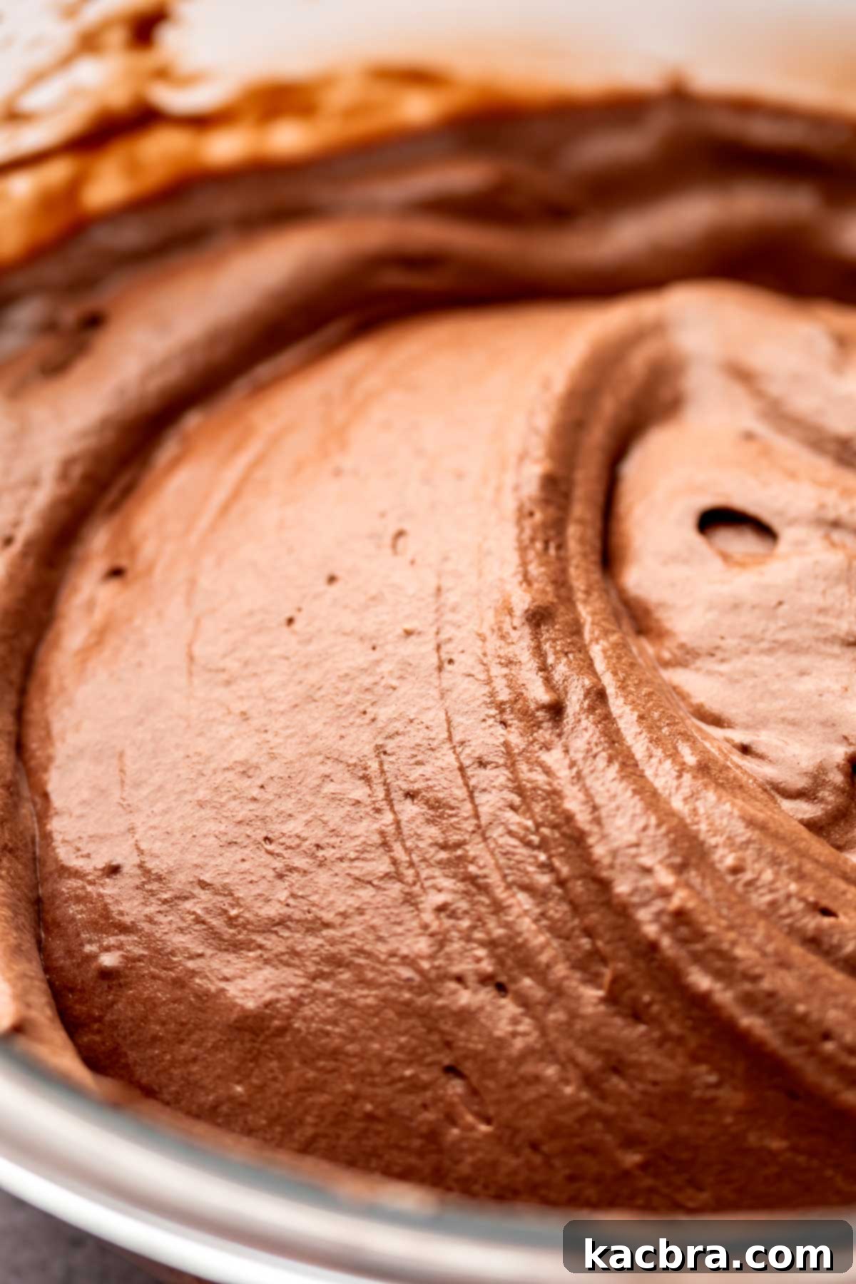 Finished chocolate mousse in a bowl.