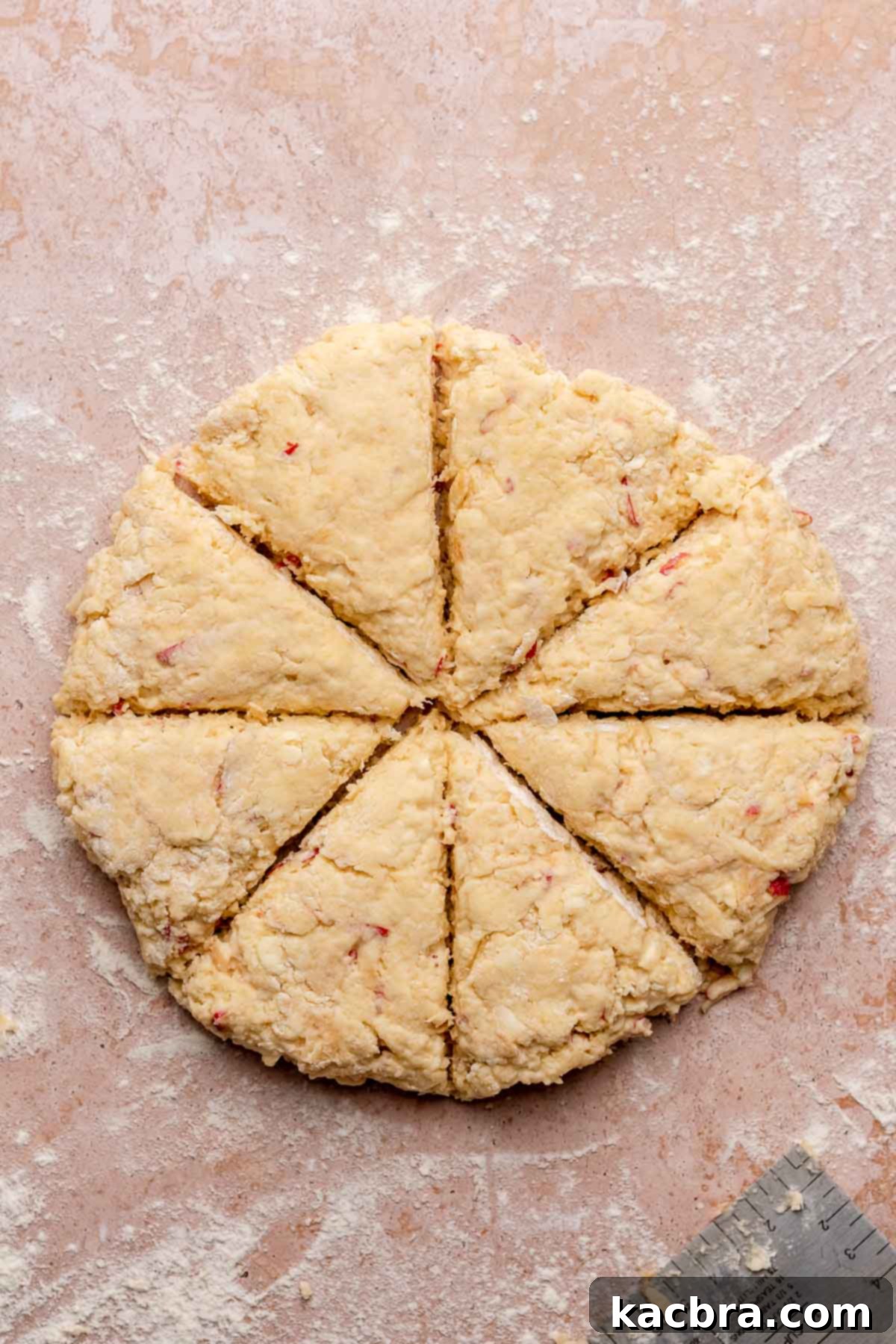 Cinnamon-Kissed Apple Scones 10 Pre-baked scones cut into 8 pieces.