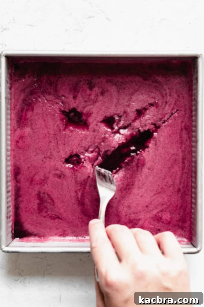 Scrape #2 of the granita, the ice starts to form on the top.