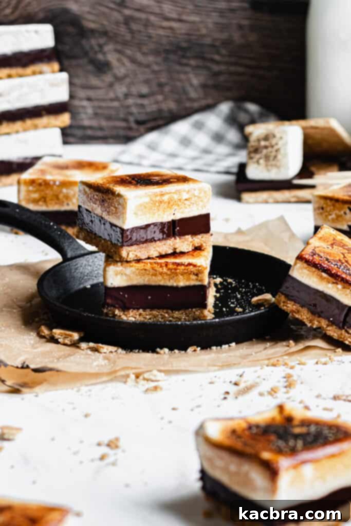 Toasted s'mores bar with a blow torch.