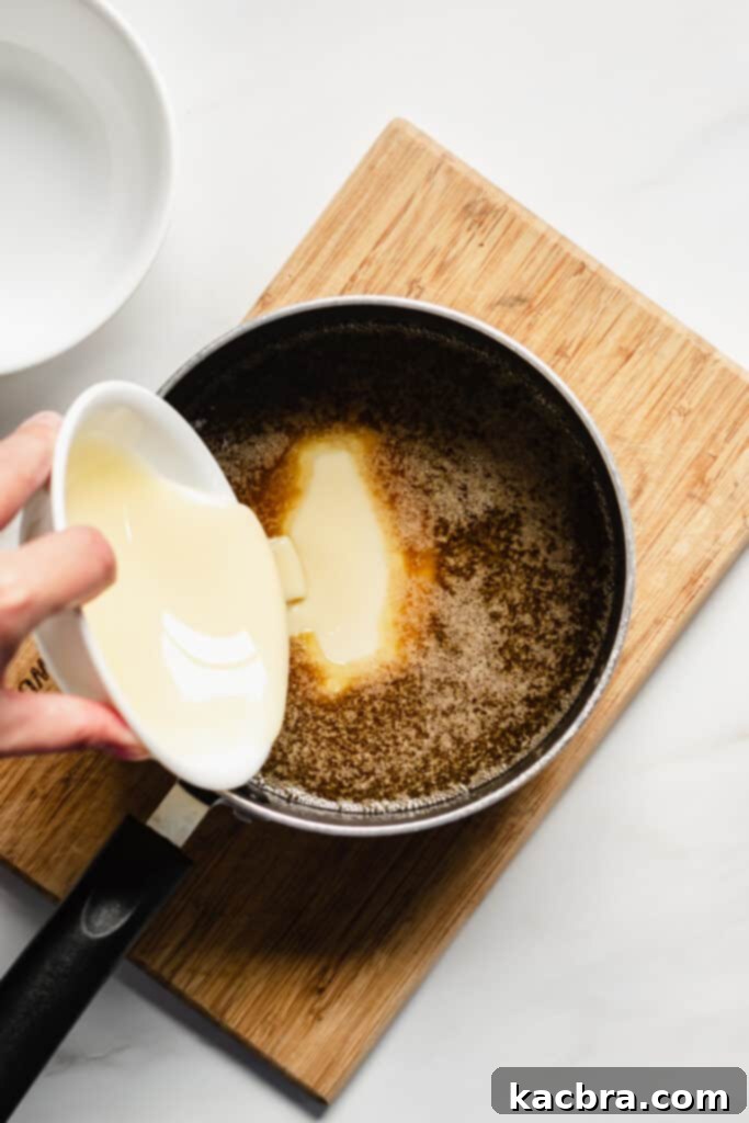 Karamelin tencerede kaynaması ve kıvam alması