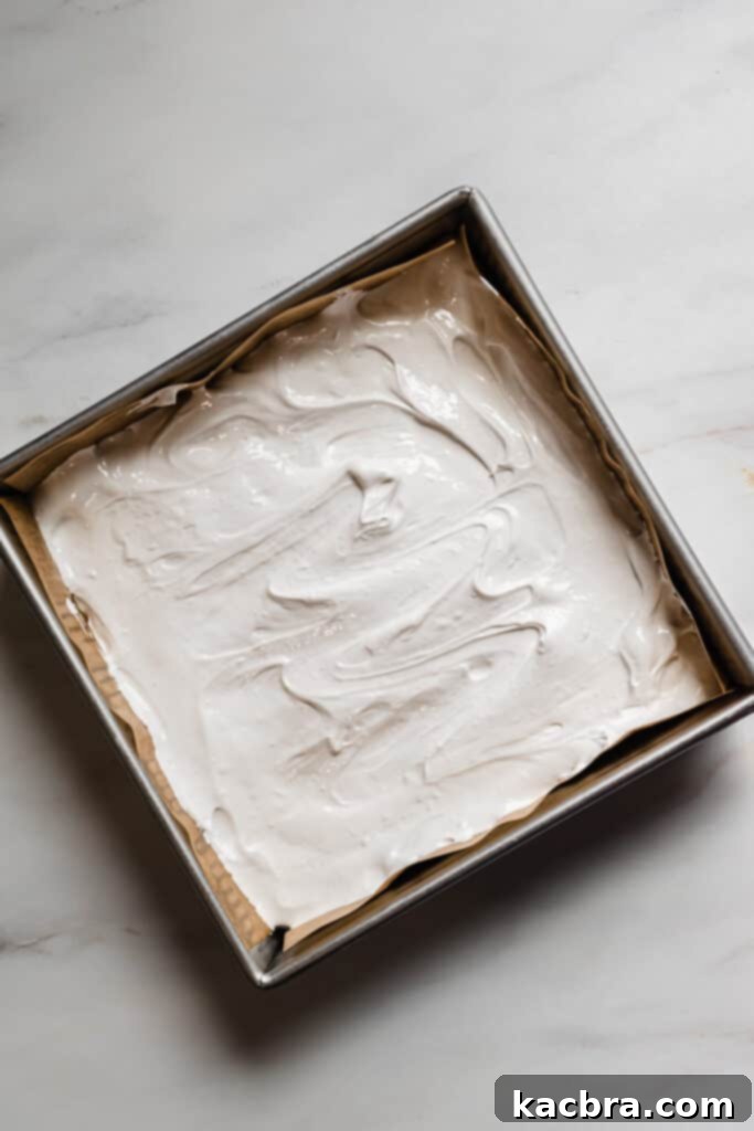 Oda sıcaklığında sertleşen marshmallow ve karamel katmanları