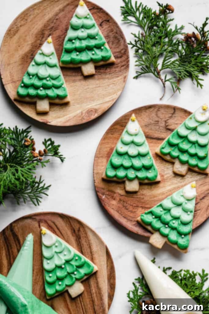 A freshly decorated Christmas Shortbread Cookie.