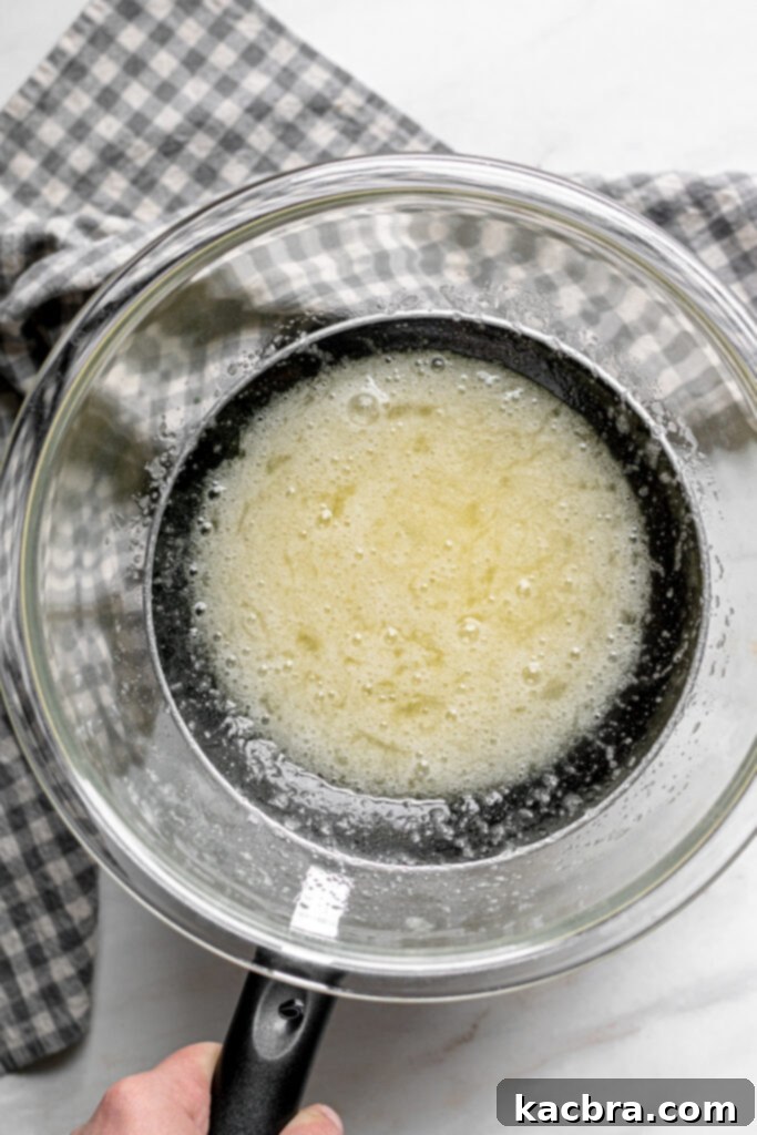 Egg whites and sugar after being whisked