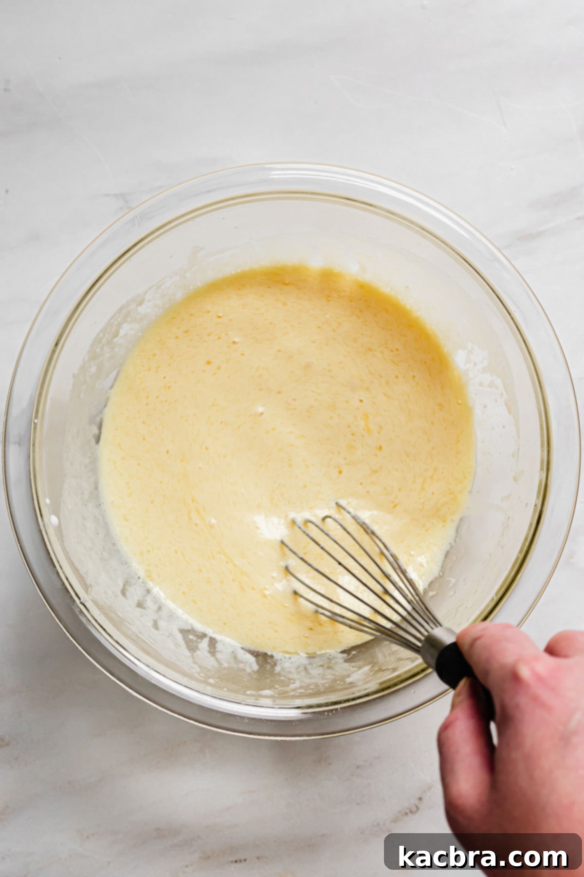 Oven-Fresh Blueberry Glazed Rounds 5 Whisking the wet ingredients