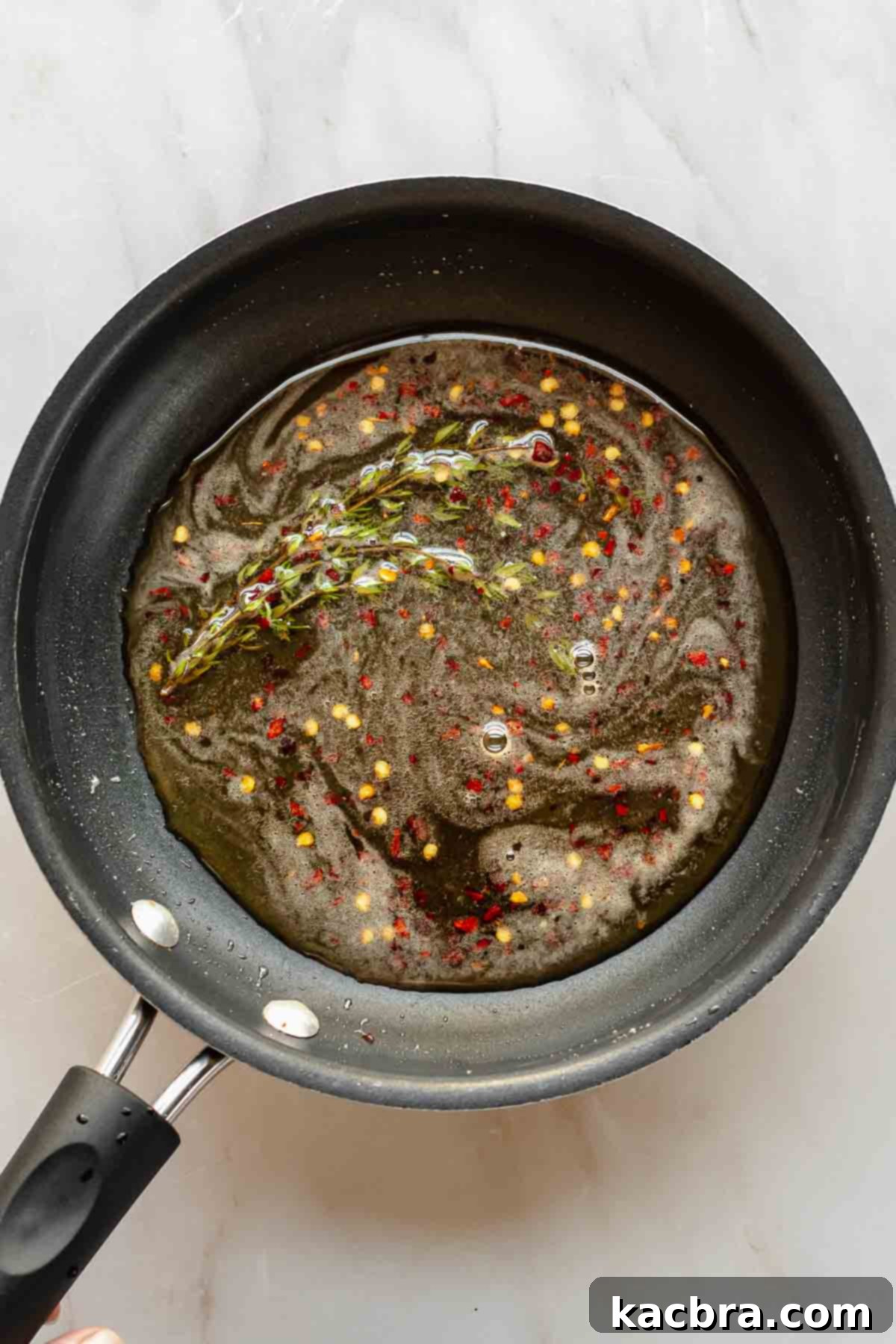 Hot honey in a frying pan.