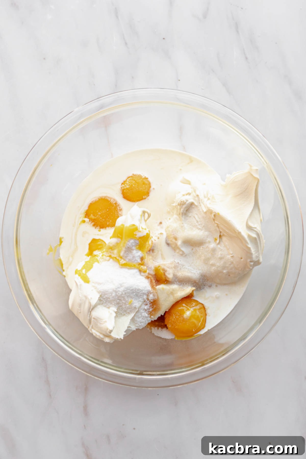 Dairy in a bowl ready to be whipped.