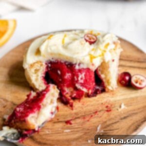 Delicious Cranberry Orange Rolls with frosting