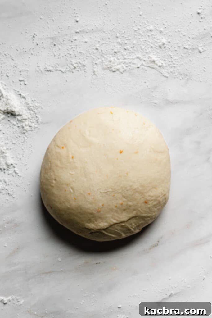 Image showing greased bowl with dough for the first rise.